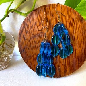 Dark aqua earrings